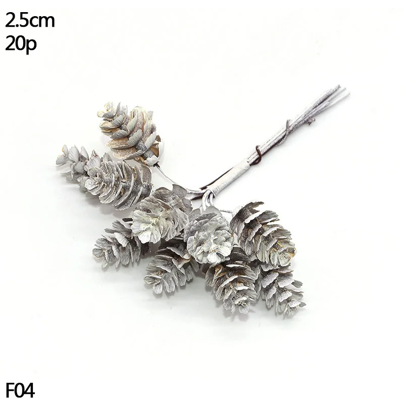 W04-20pcs white Ручной работы искусственный цветок Stamen Christma голубой цветок вишня ягоды Букет DIY Свадебный Рождественский венок Ремесло Подарок Украшение - Цвет: W04-20pcs white