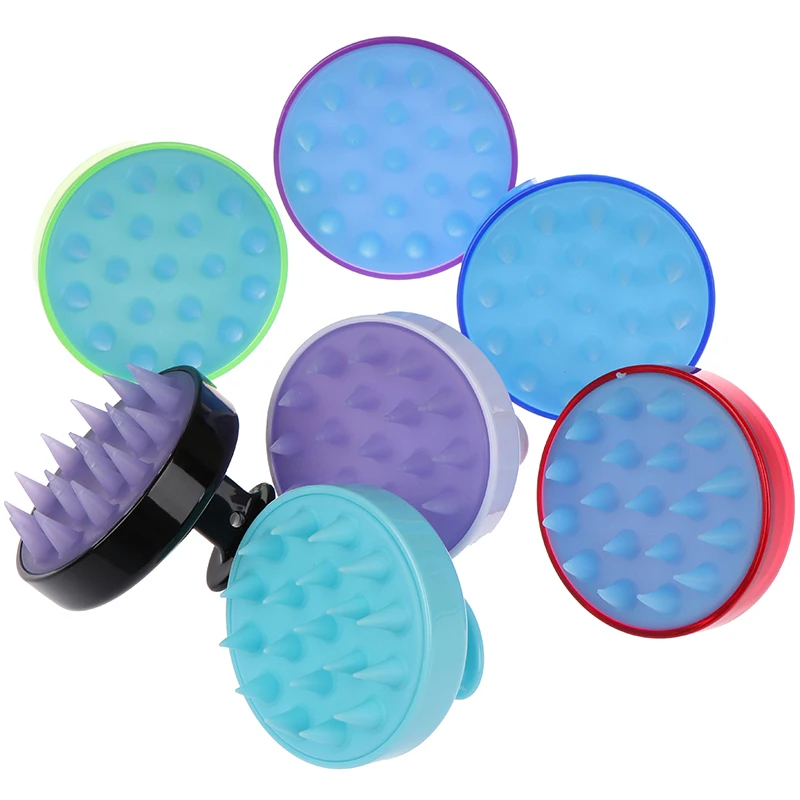 1 шт. удобная силиконовая щетка для массажа головы мытья волос гребень тела ванны