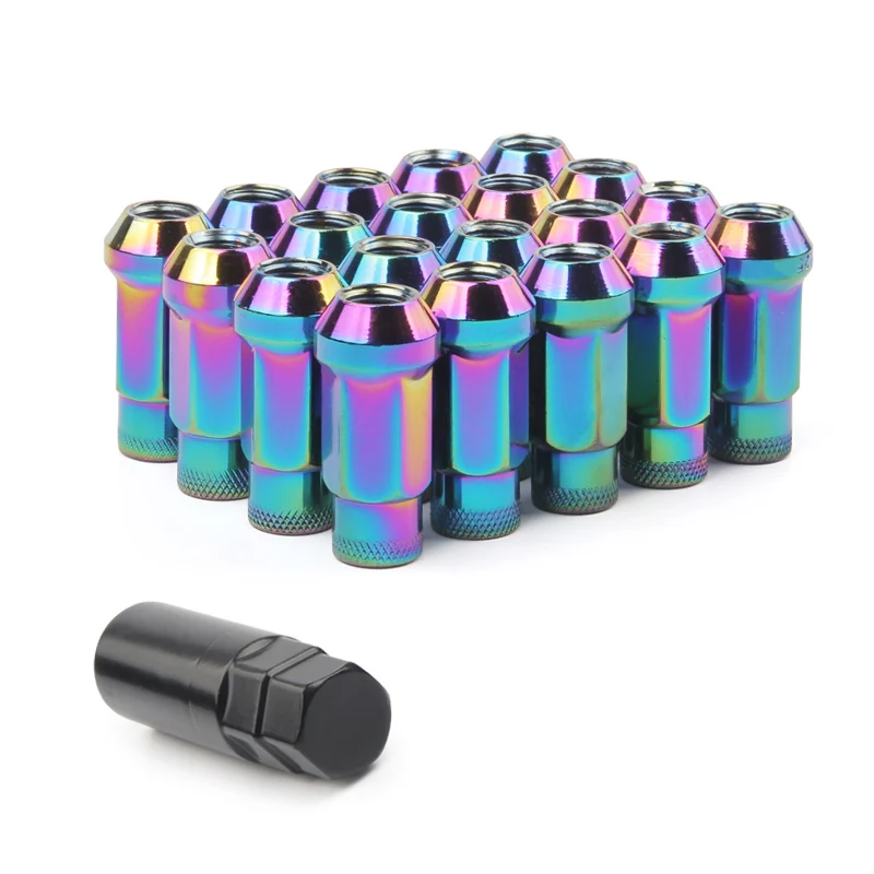 Белый M12x1.5/, M12x1. 25 Гоночные Колесные гайки, гайки Ферро 20 шт 47 мм Bloqueio, гайки коррида, гайки - Название цвета: Белый