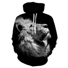 Толстовка мужская, в стиле хип-хоп, с 3D принтом тигральва, осенняя, 6XL