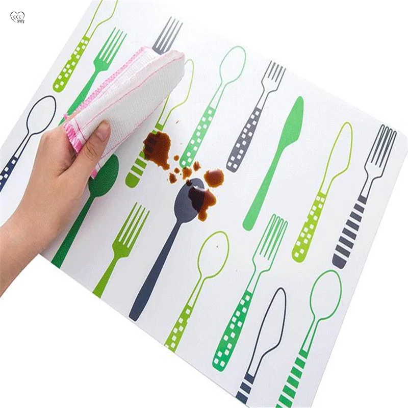 

Home Gadget Rectangular Printing Waterproof Oil-proof Anti-scald Heat-insulating Placemats For Table Kitchen Accessories Coaster