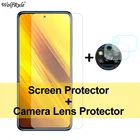 2 шт., Защитная пленка для экрана Xiaomi Poco X3, стекло M3 F2 Pro Pocophone F1, закаленное стекло, Защитная пленка для камеры телефона Poco X3 NFC