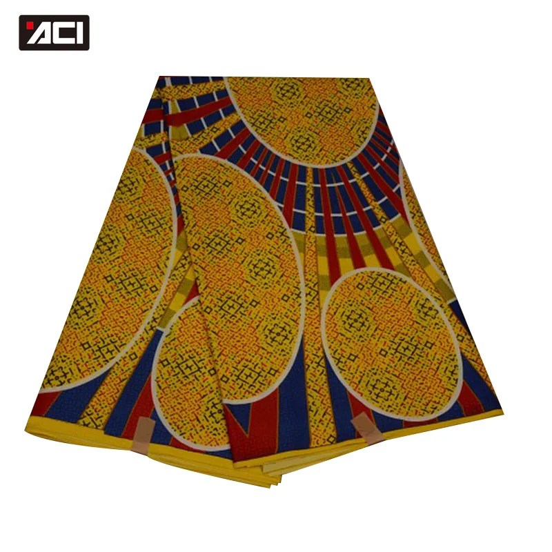 ACI полиэстер африканские настоящие восковые принты ткань Анкара Нигерия воск 6 ярдов Tissu лоскутное настоящий воск батик ткань шитье