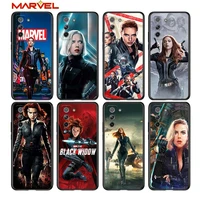 black widow marvel cool for samsung galaxy s21 ultra plus note 20 10 9 8 s10 s9 s8 s7 s6 edge plus black soft phone case
