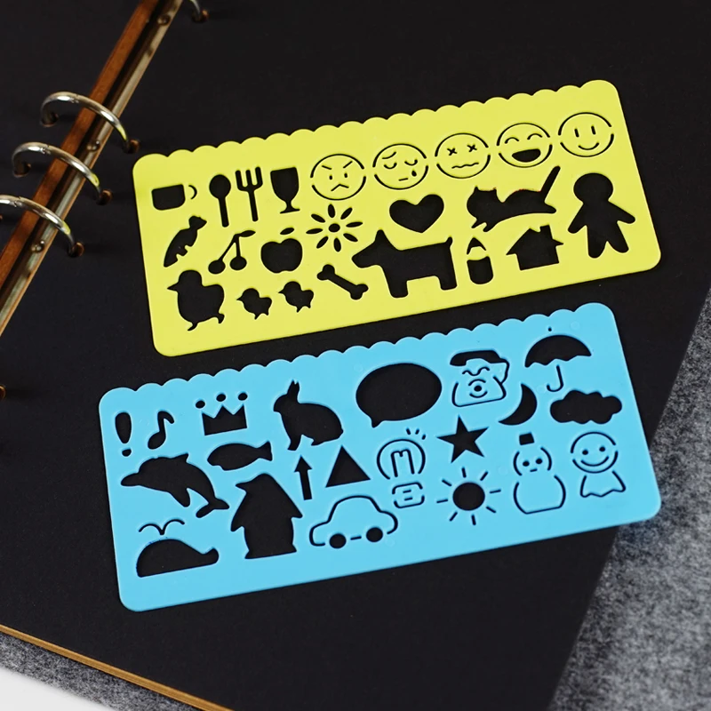 4 шт. пластиковые DIY Графический Шаблон трафарет эскизная доска символов