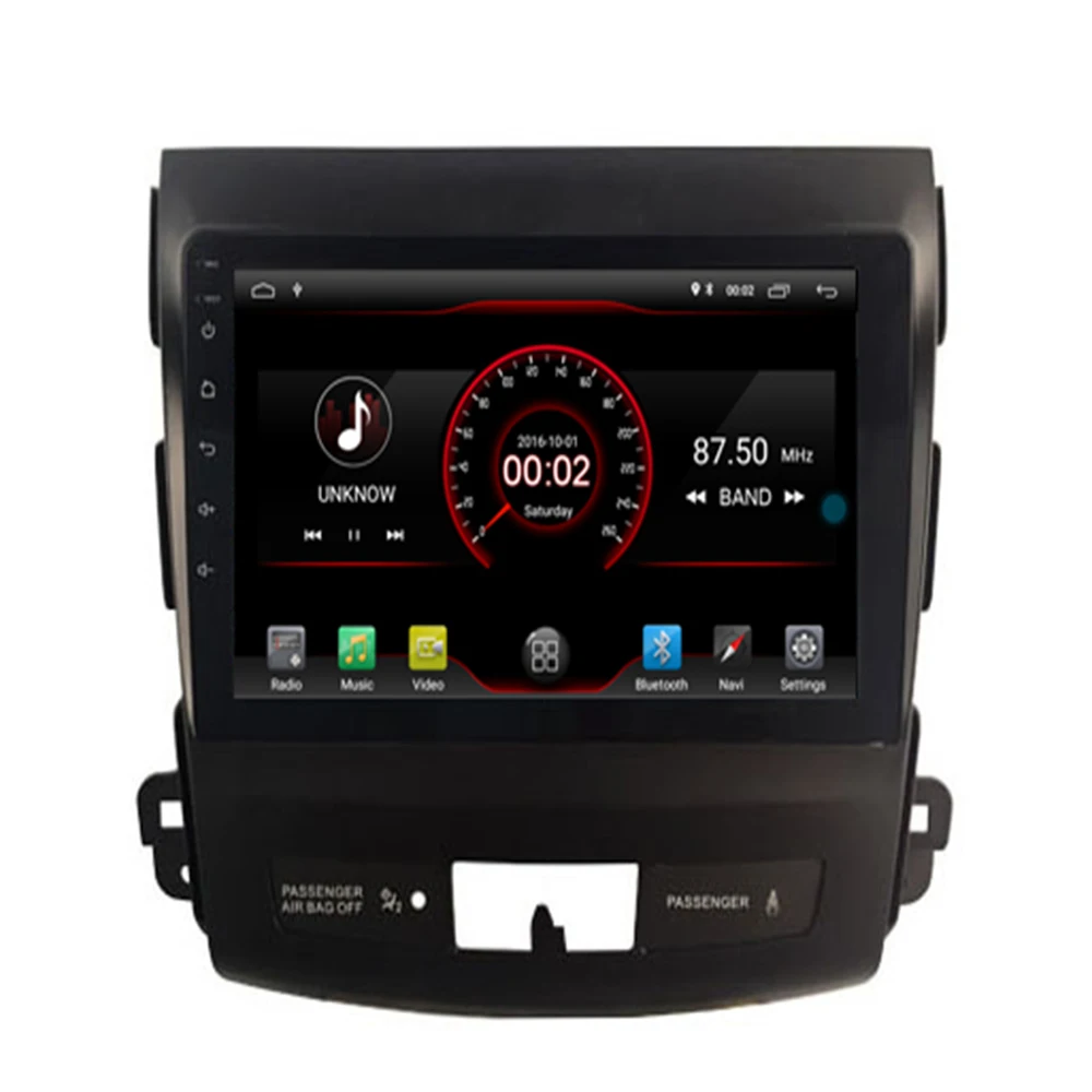 Автомобильный мультимедийный DVD плеер 2.5D 9 дюймов для Mitsubishi Outlander XL 2005 2014 2din Android 10
