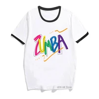 rainbow zumba time letters print t shirt women summer tops for girls kawaii clothes fitness t shirt femme hip hop female t shirt
