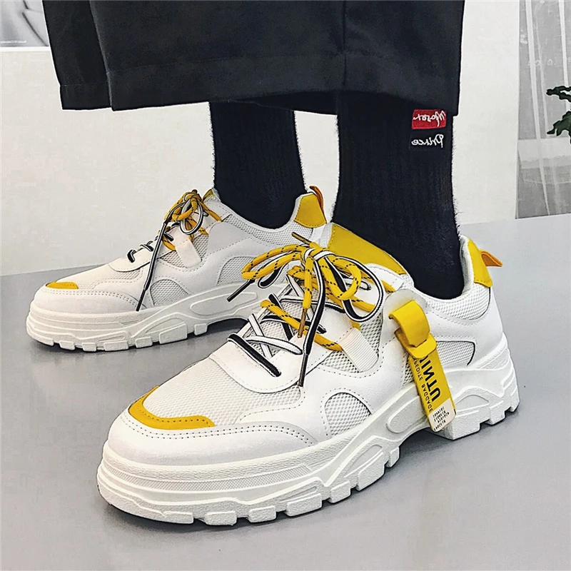 

Кроссовки мужские массивные, дышащие, Повседневная модная обувь, теннисные туфли, белые, лето 2021