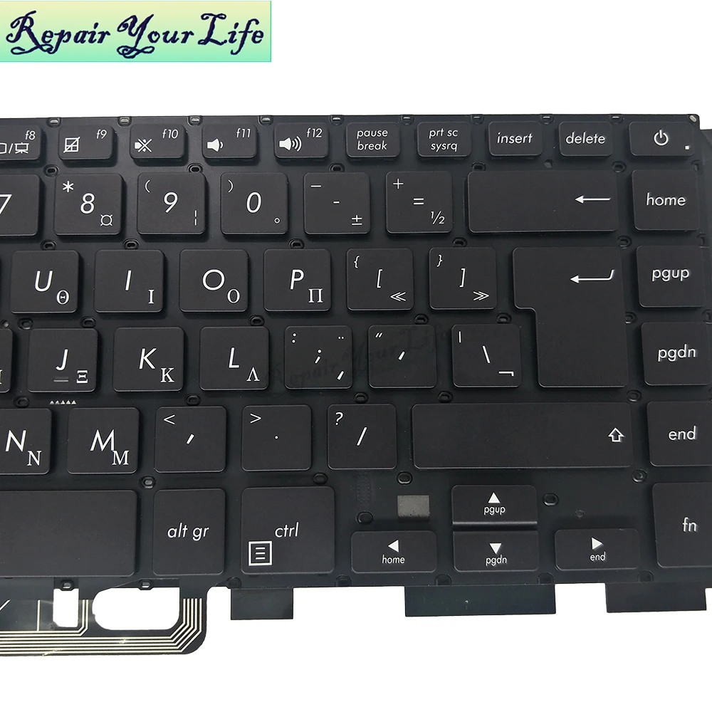 Клавиатура для ноутбука ASUS UX530 UX530UX UX530UQ UX550 UX580 GK греческий Греция черная