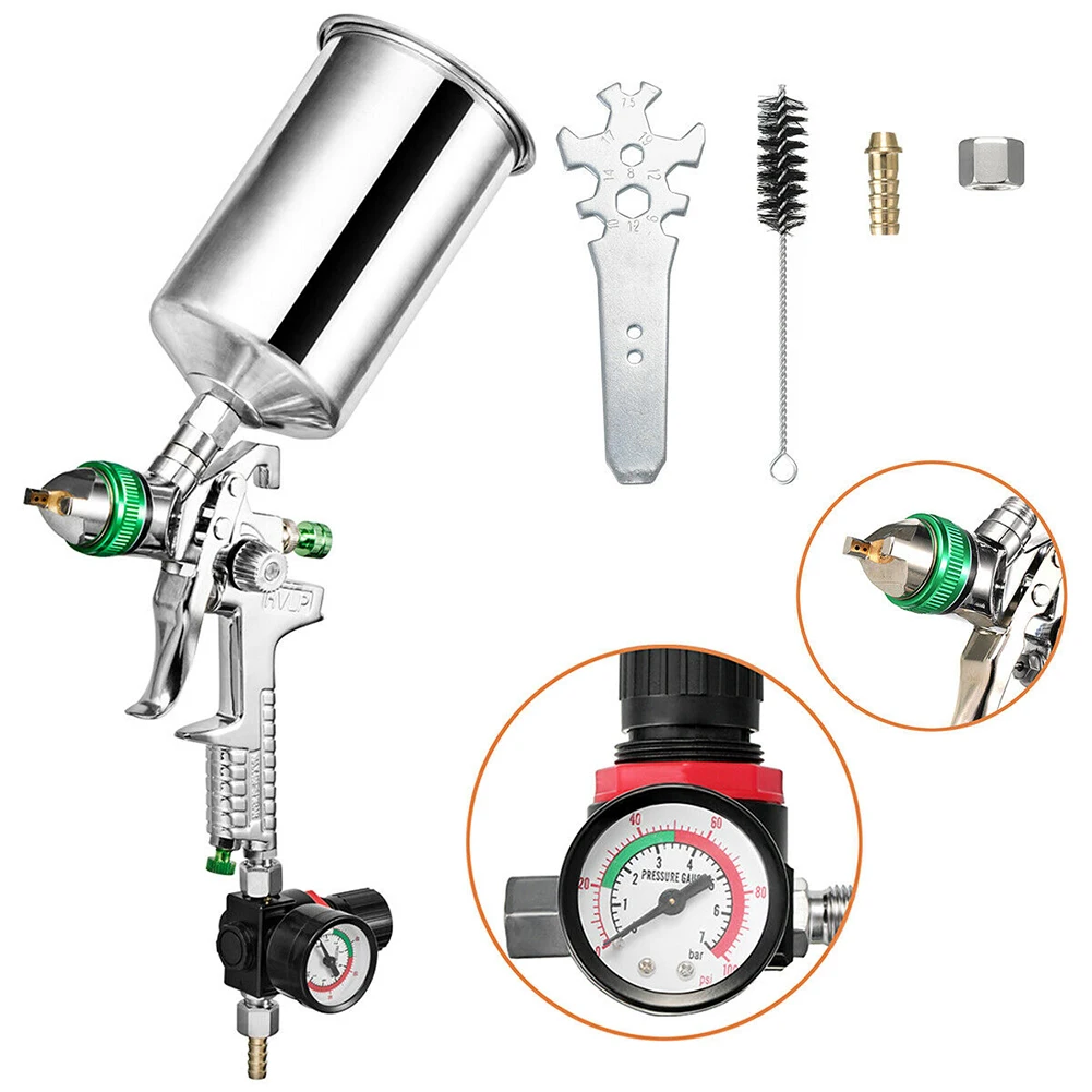 

2.5mm Practical High Build Professional Furniture For Auto Paint Primer With Air Regulator Full Adjustment Factory HVLP Sprayer