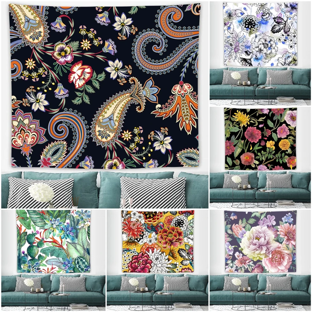 

Paisley and Flowers Tapestry Wall Hanging Tapestry Aesthetic Home Decor Wall Tapestry Bedroom Living Room College Dorm