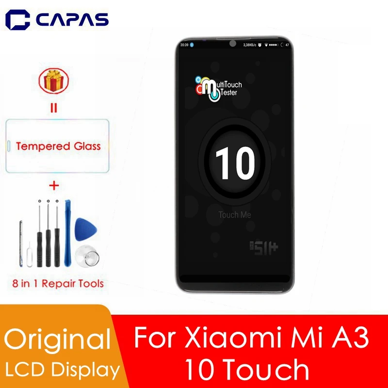 ЖК экран и рамка для Xiaomi Mi A3 10 сенсорных экранов сменные детали A3|Экраны мобильных