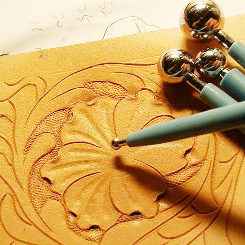 Кожаный инструмент для рукоделия стилус сращивания Инструмент Ложка шарики