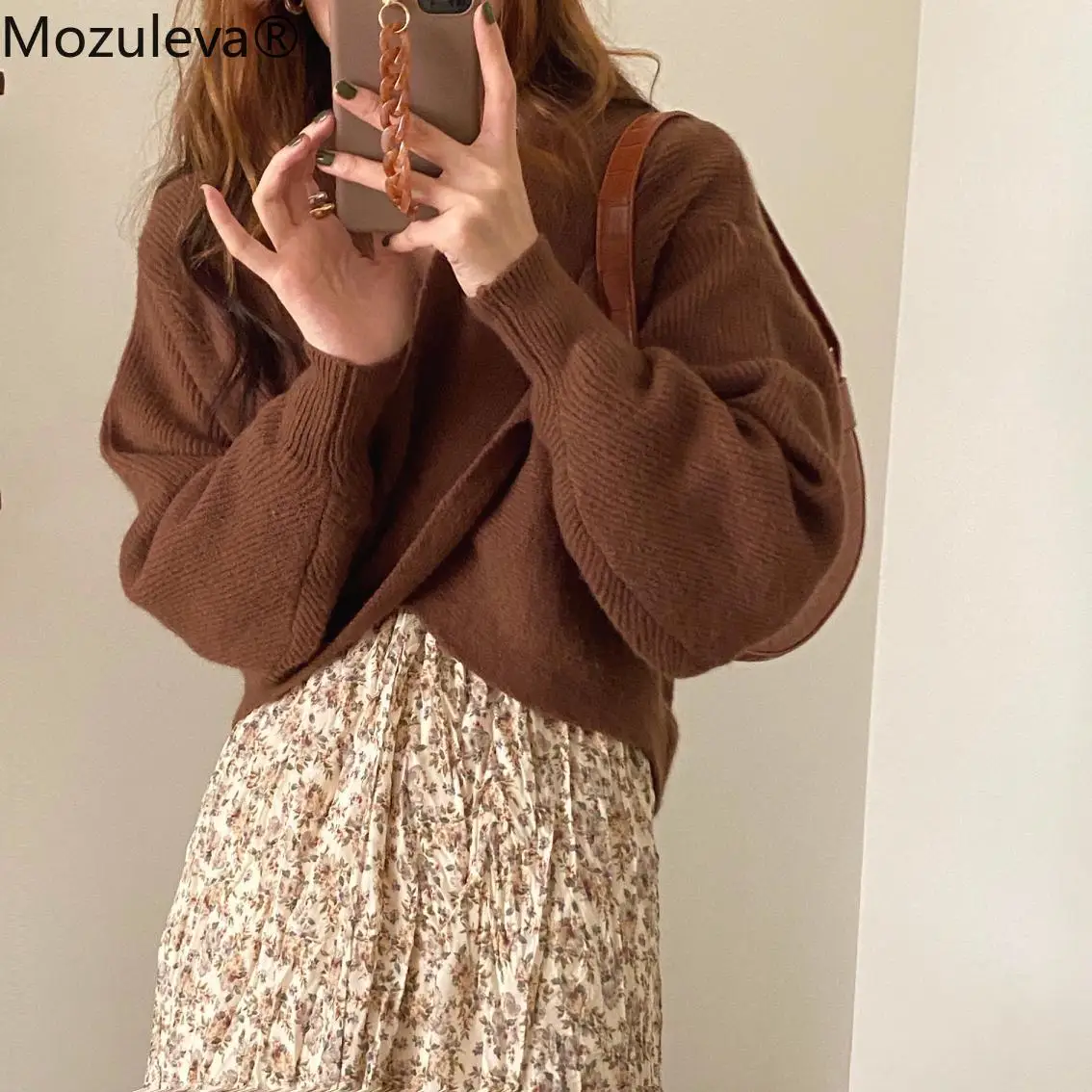 Mozuleva 2021 Winter Women Pullover V-Neck Sexy Off Shoulder Sweater Autumn Knitted Stylish Casual Korean Lady Jumpers