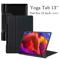 for lenovo yoga pad pro 13 inch case yt k606f folding stand pu leather cover for lenovo yoga tab 3 case