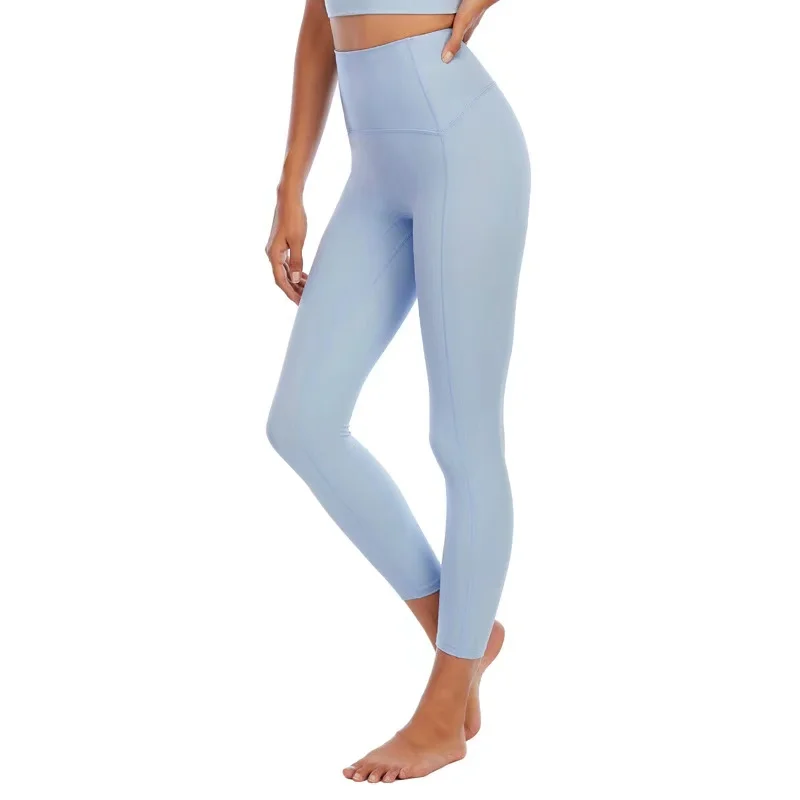 

Naked-feel fitness pants Sports Leggings Female Running Trousers High Waist yoga leggings Gym Outfits elastic tight Legging