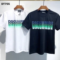 dsquared2 classic menwomen street hip hop round neck short sleeved t shirt cotton locomotive letter printing casual tee dt755