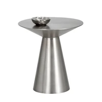 nordic modern stainless steel titanium brushed small coffee table small apartment sofa light luxury corner side table