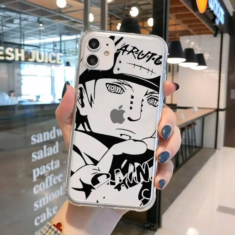 

Japanese anime Naruto One Piece Phone Case Transparent for iPhone 11 12 mini pro XS MAX 8 7 6 6S Plus X 5S SE 2020 XR