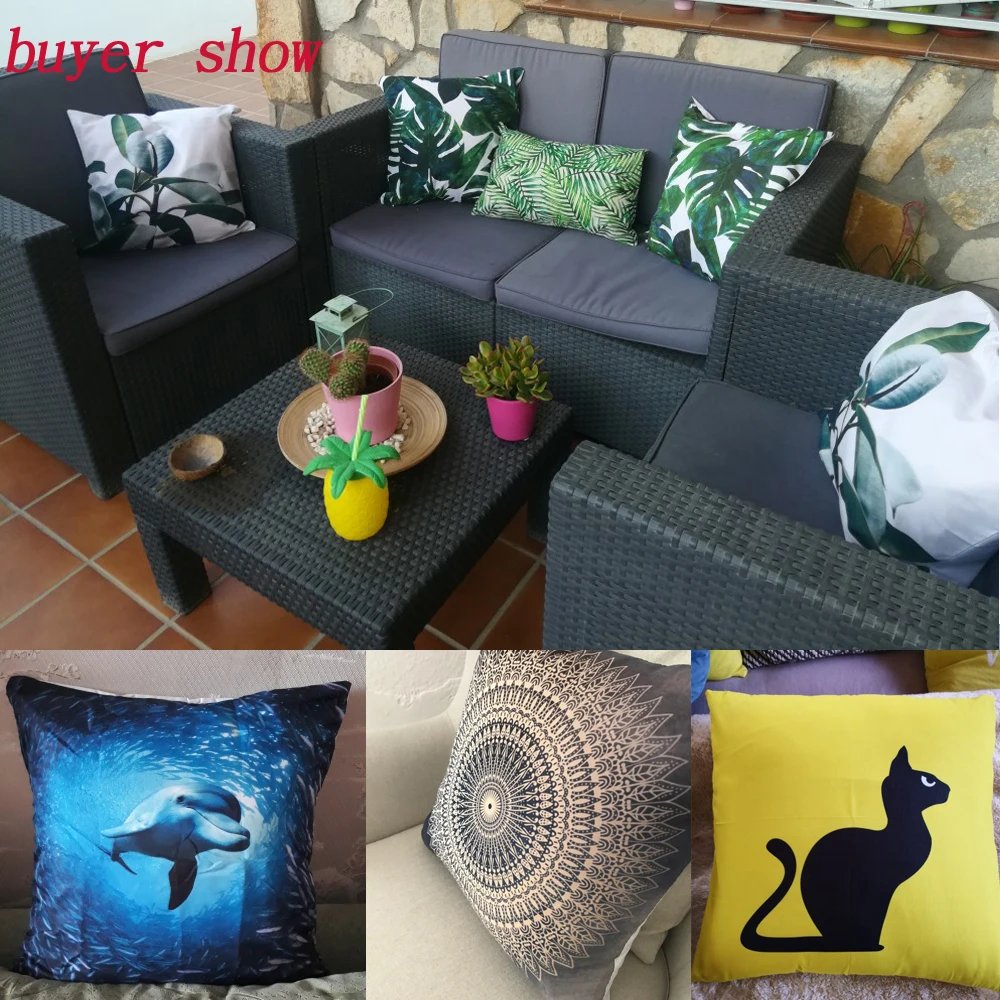 HUGSIDEA Polyester Printing Boston Terriers Cushion Covers Sofa Decorative Cushions Pillow Cover 45*45 Case funda cojIn | Дом и сад