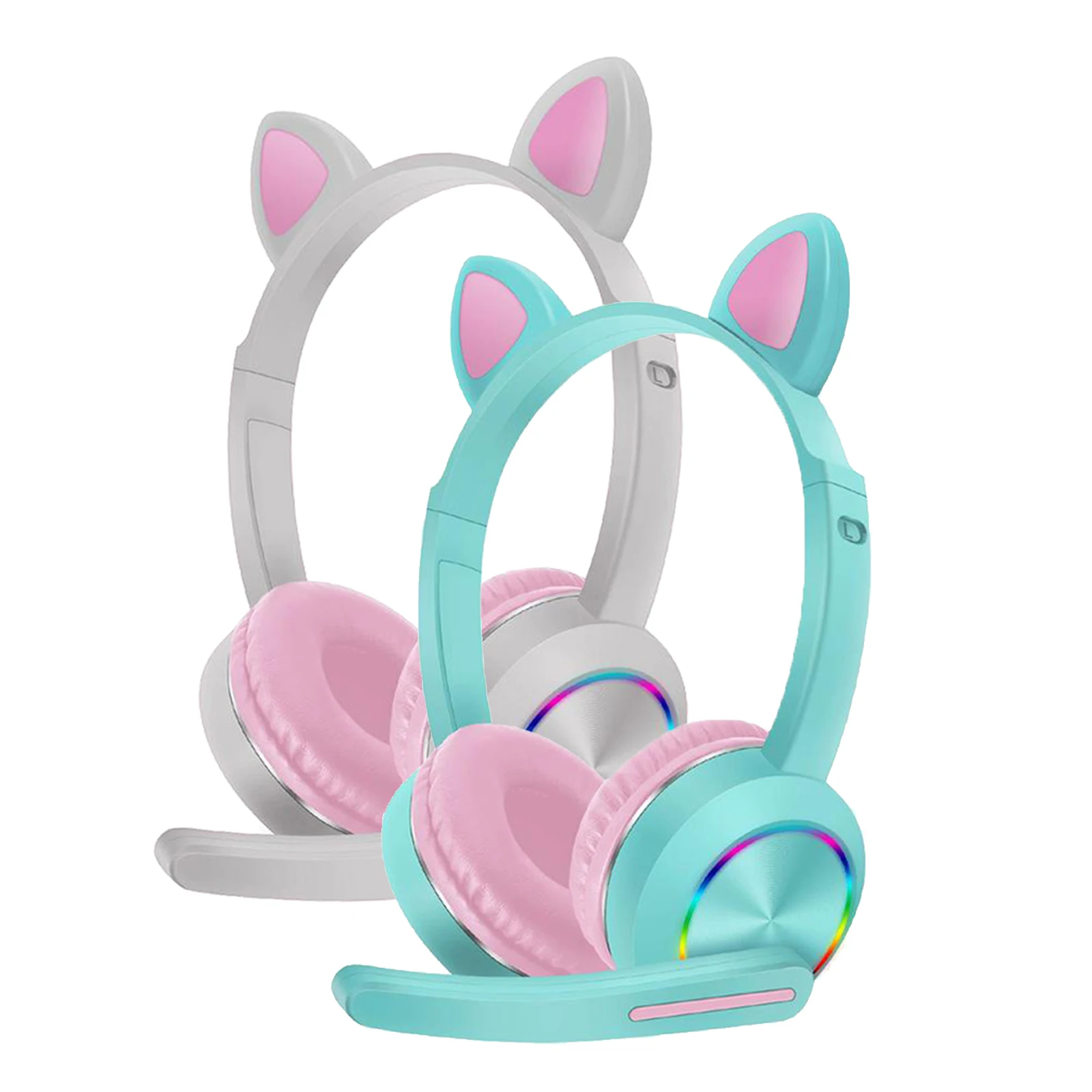 

Wireless Bluetooth Headphones, Cute Cat Ear Bluetooth Wireless Headphones with Microphone, Bluetooth 5.0 Provides A