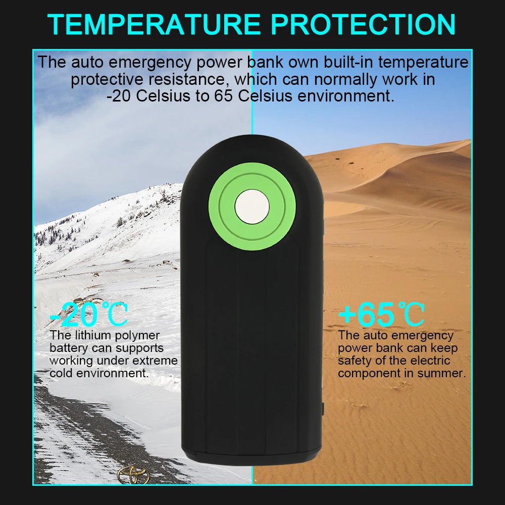 Автомобильный аварийный пуск питания черный портативный автоматический стартер