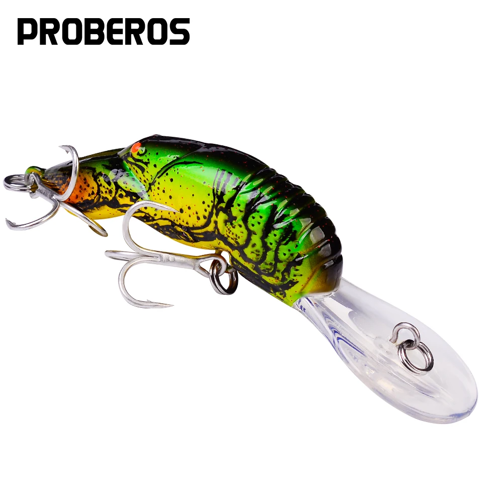 

Приманка для рыбалки PROBEROS, 10 г-0,35 унций, искусственный окунь 9 см-3,54 дюйма с крючком 6 #, твердый воблер, снасти