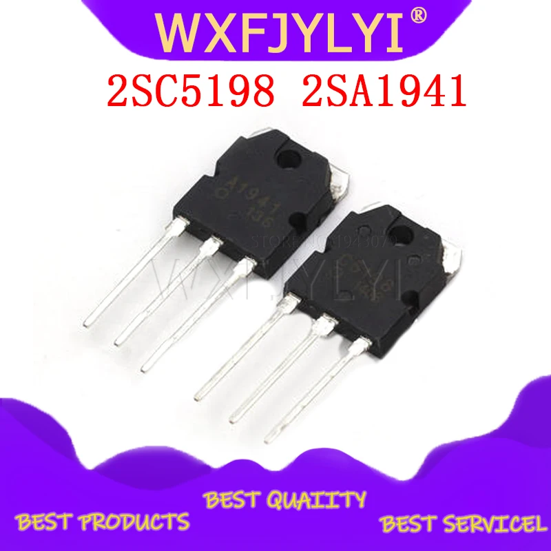 4 шт. 2 пары 2SC5198 2SA1941 TO3P (2 A1941 + C5198) оригинальный транзистор для TO-3P | Электронные