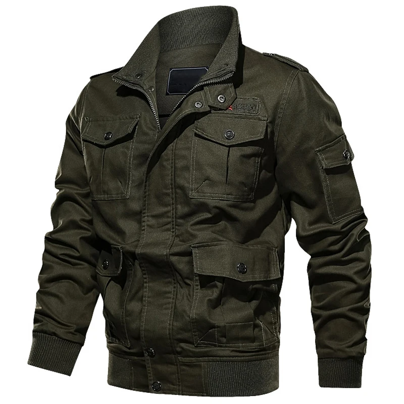 

Military Mans Jackets 6XL European and American Style Brand Coat and Jackets Casual Mens Streetwear Multi-pocket Overcoats A644