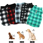 Новая клетчатая Одежда для собак, зимние теплые флисовые пальто, зимняя хлопковая куртка для собак с пряжкой, одежда для маленьких и больших собак Shih Tzu