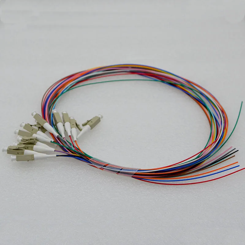 1PCS NEW LC/SC 12 Core Single-Mode Multimode Fiber Jumper Pigtail OM3 bundle ODF unit fusion Pigtail Special Sale