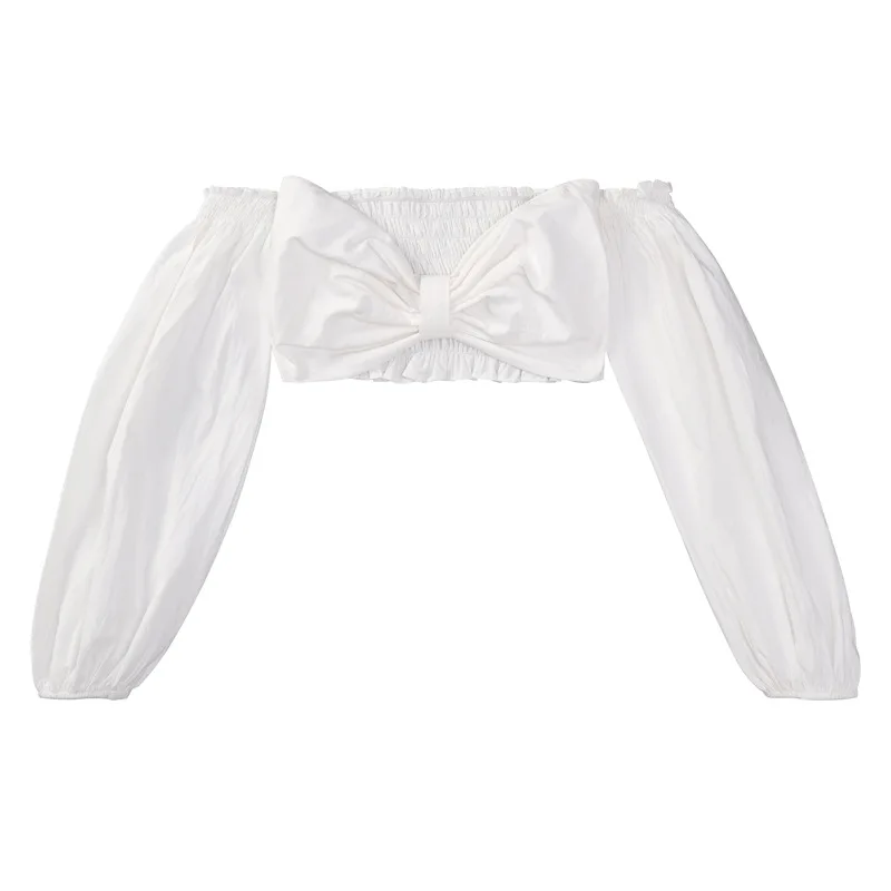 

Best selling autumn 2020 new solid color one shoulder long sleeve chest wrapped sexy slim open back vest