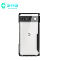 shockproof armor case transparent cover luxury silicone hard acrylic back for google pixel 6 pro