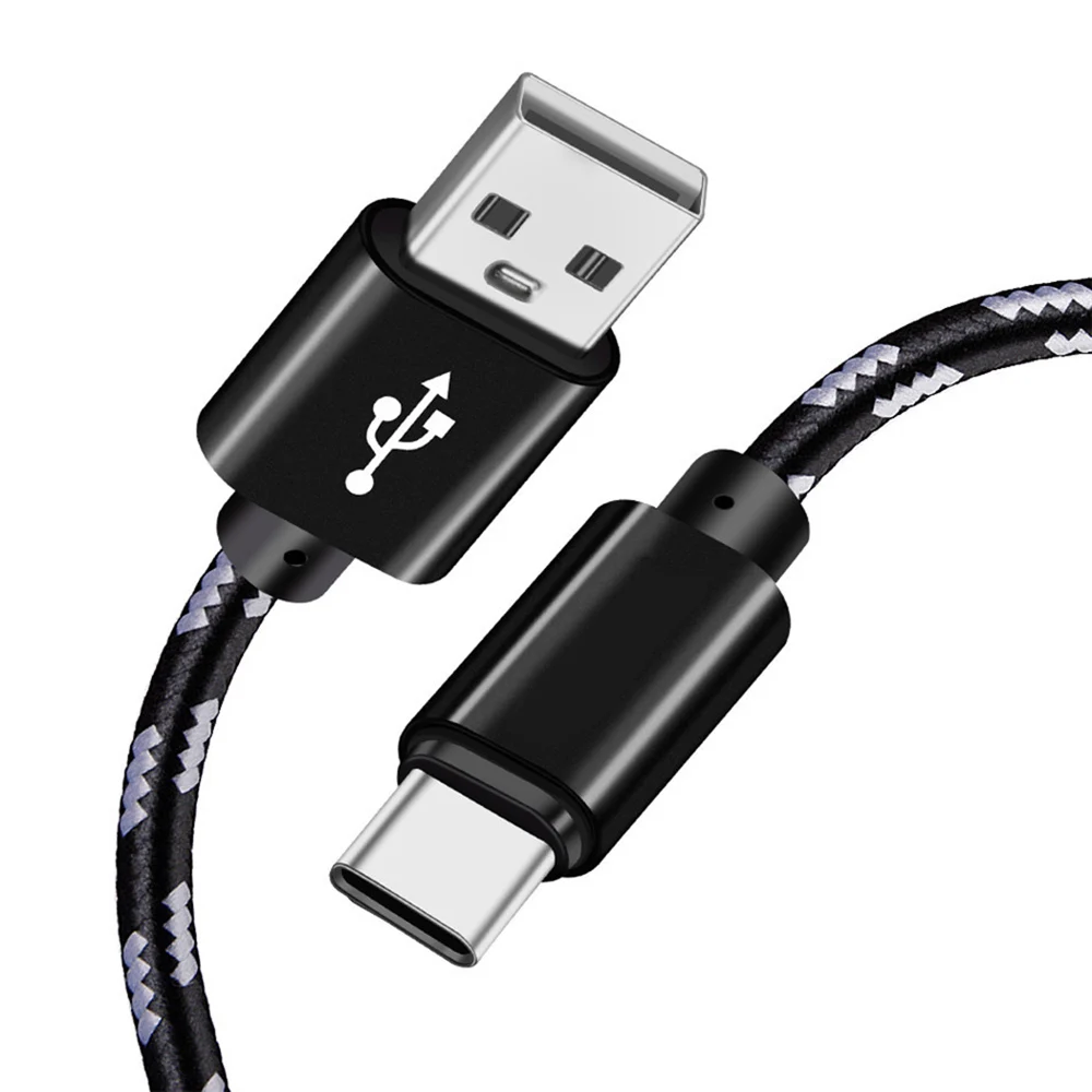 Black 3A usb type-C кабель 1 м 2 м 3 м Быстрая зарядка type-C USB кабель для samsung S10 S9 S8 xiaomi redmi note 7 QC 3,0 кабели для мобильных телефонов - Цвет: Black