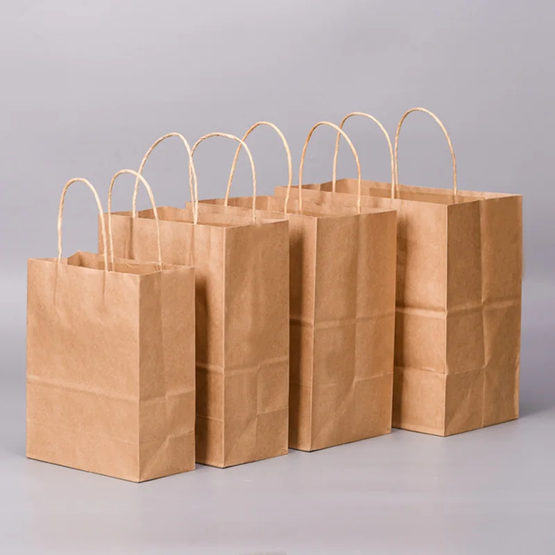 

10 шт крафт-бумажный пакет с ручкой высококачественные бумажные подарочные пакеты модные подарочные мешочки набор конфет для свадьбы