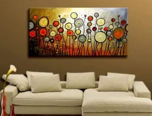 Handmade Art Abstract Canvas Painting for Living Room Bedroom Modern Abstract Tree Painting Wall Picture Decoration