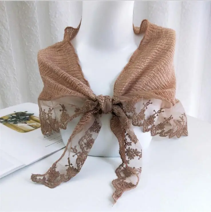 Весенние женские хлопковые треугольные шарфы осень-зима шаль с цветочным