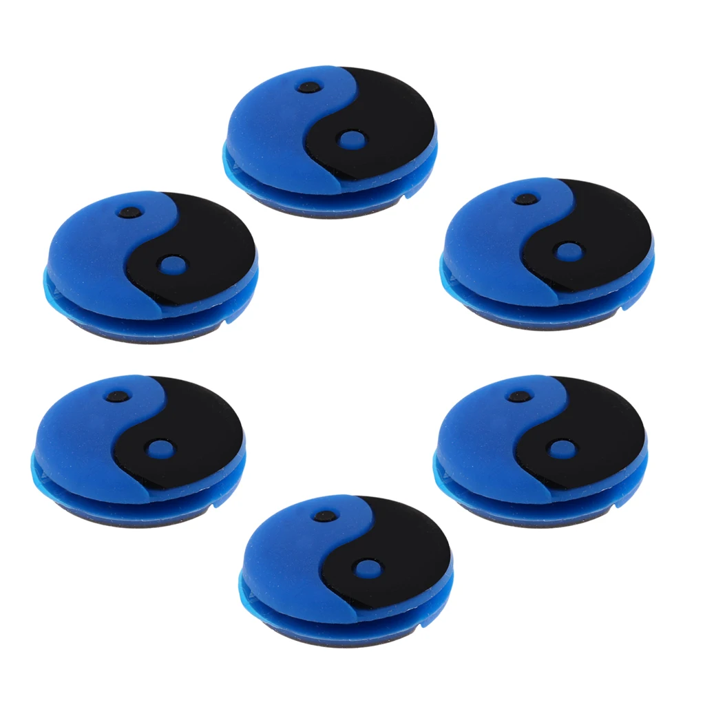 

Vibration damper for tennis rackets, set of 6, Yin-Yang pattern