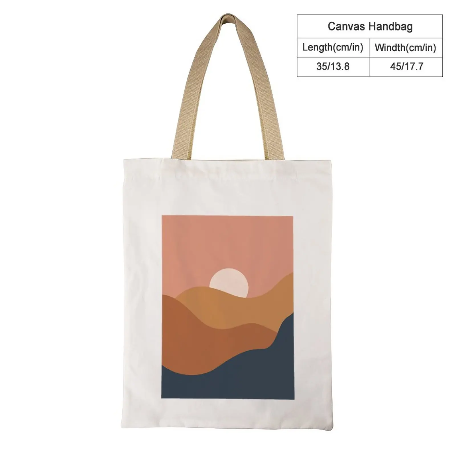 Сумка-шоппер Женская холщовая с абстрактным графическим принтом | Багаж и сумки