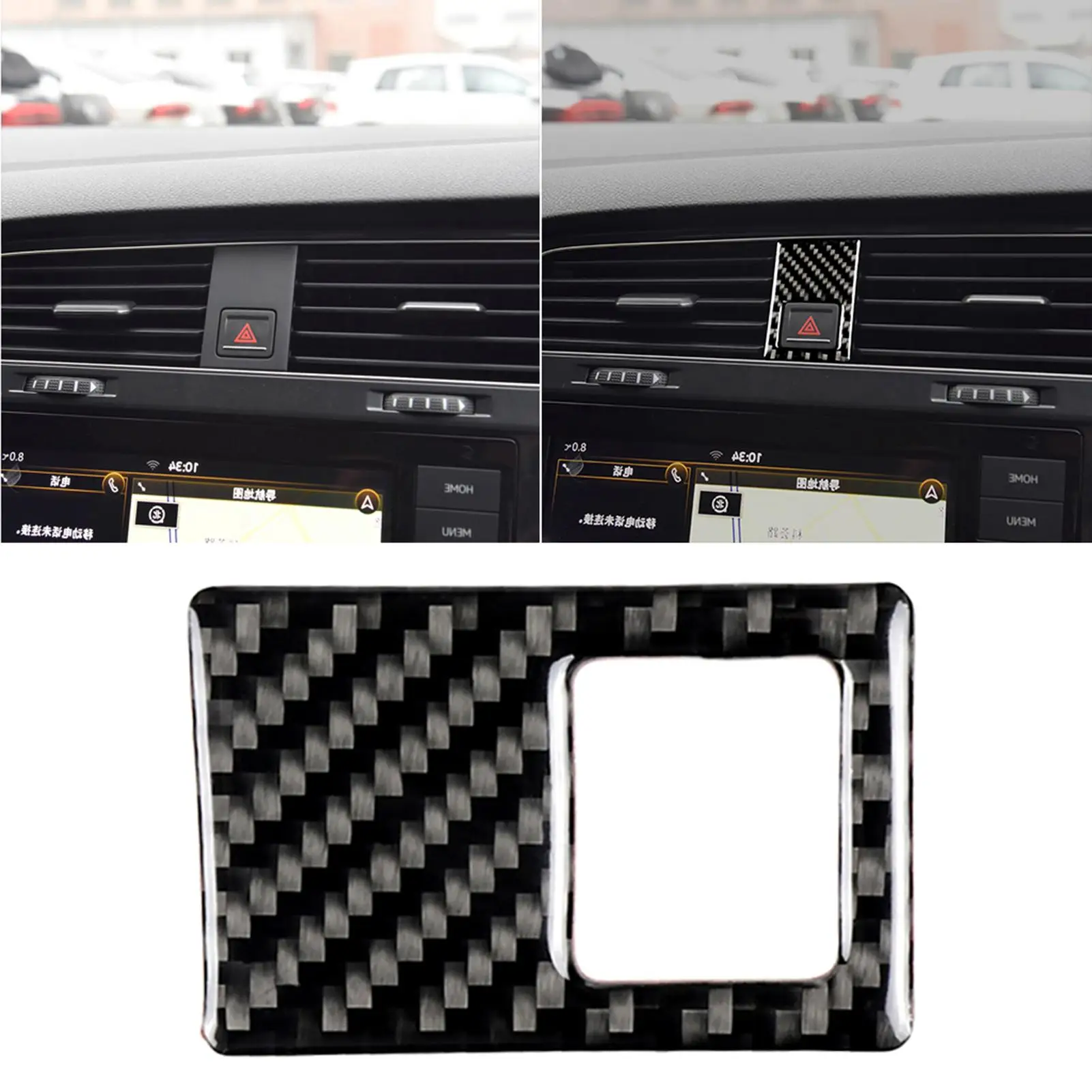 

Right Hand Console Panel Emergency Light Trim Sticker for VW Golf 7 2013-2017