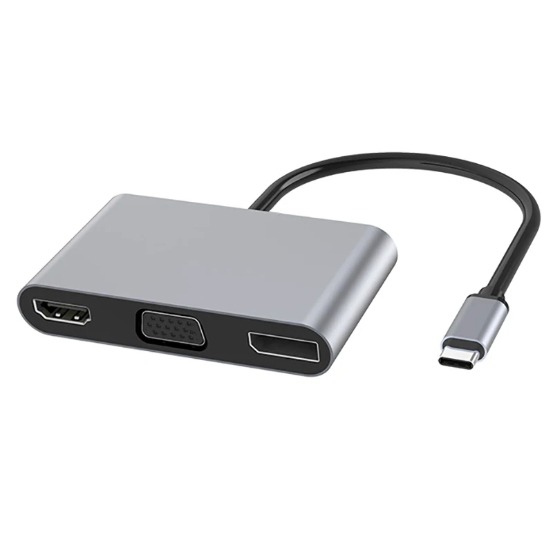 

Адаптер USB Type-C 5 в 1, 4K, HDMI, VGA, USB DP, для Samsung, Xiaomi, Huawei