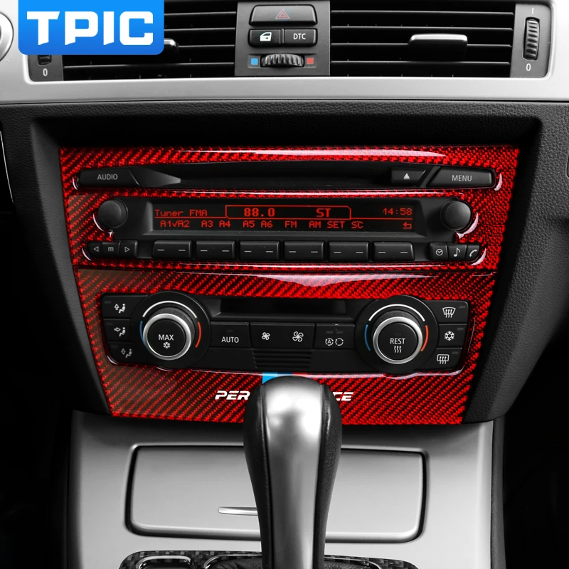Для BMW e90 e92 e93 3 серии TPIC из углеродного волокна переключатель кондиционера панель