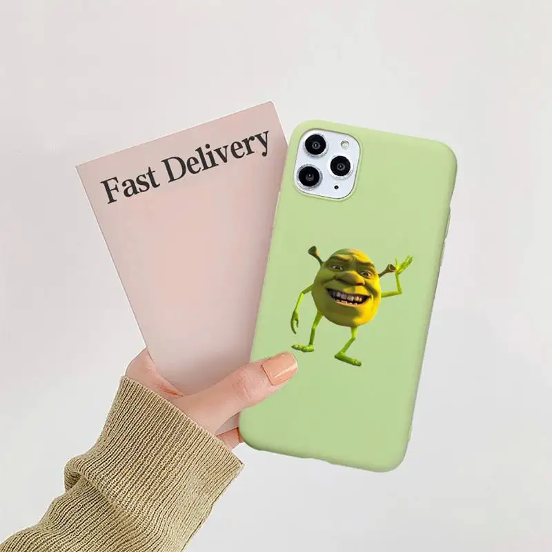 

Shrek cute cartoon movie Phone Cases Candy Color for iPhone 6 7 8 11 12 s mini pro X XS XR MAX Plus