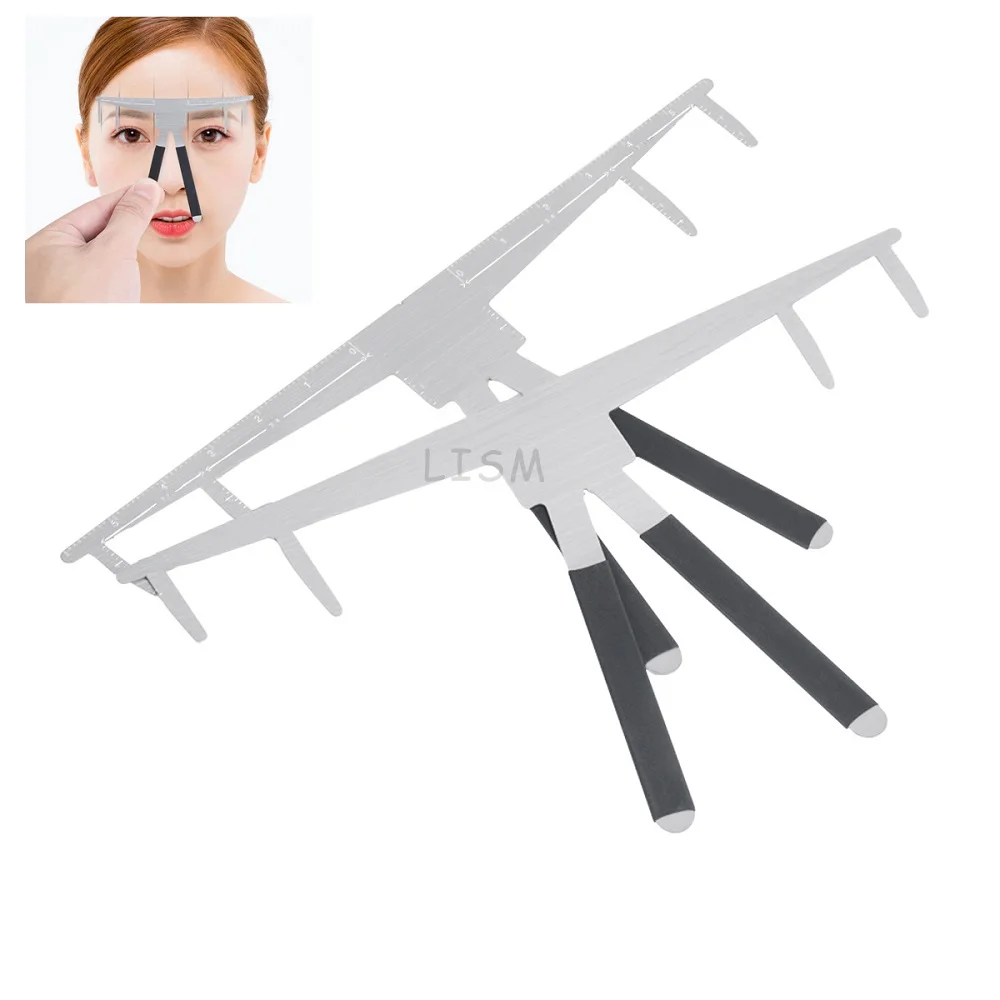 Микроблейдинг трафарет для татуажа бровей линейка балансировочный калибр