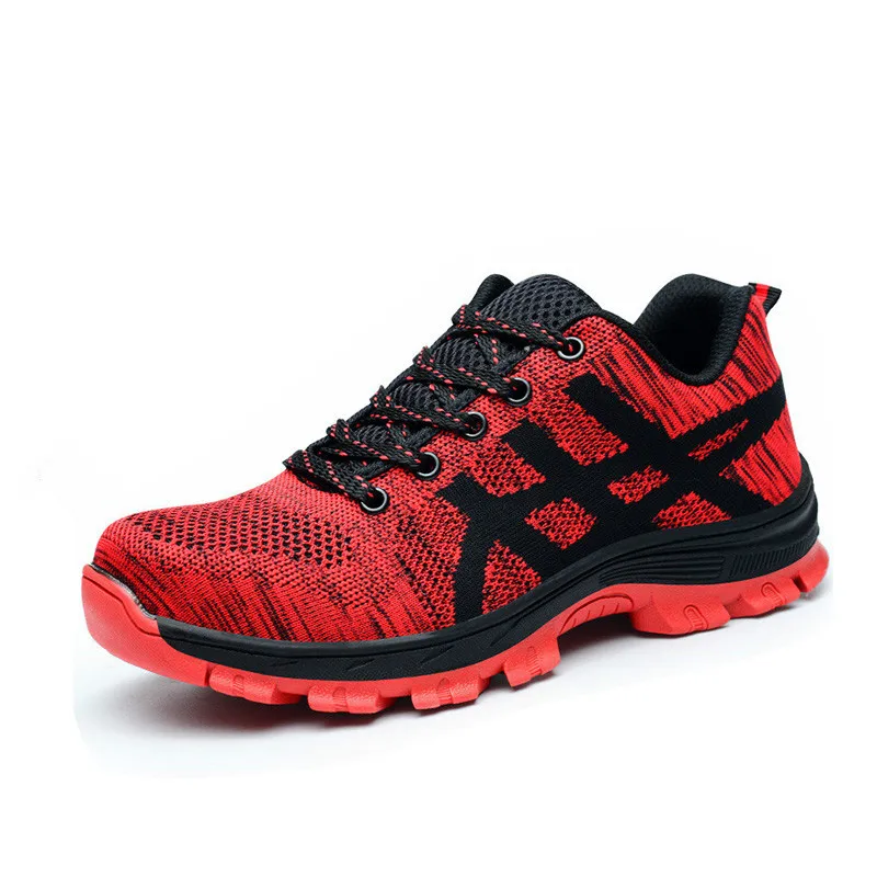 Ботинки рабочие мужские дышащие со стальным носком с защитой от ударов большого