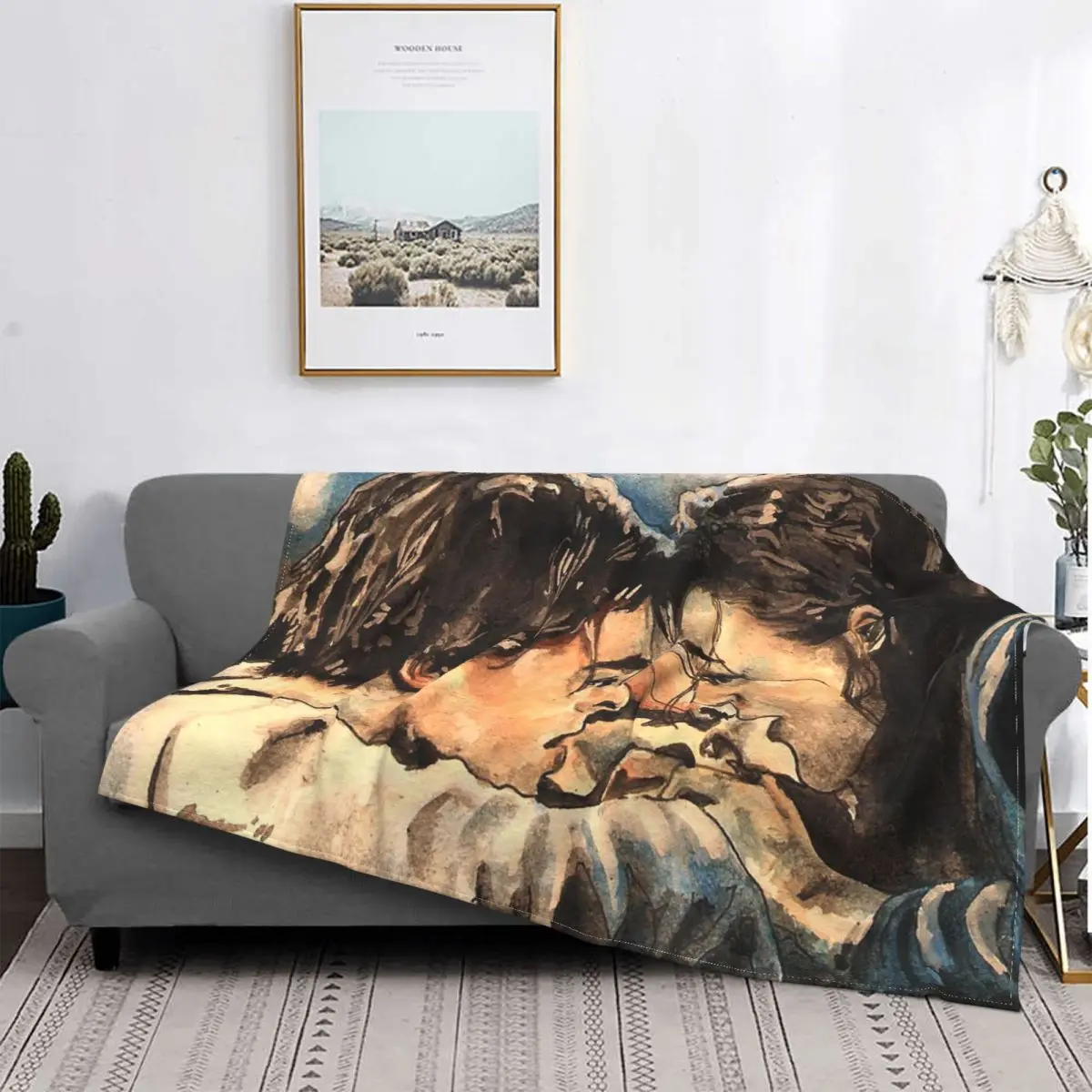 Одеяло Титаник Фланелевое легкое покрывало с изображением роз Джека из фильма