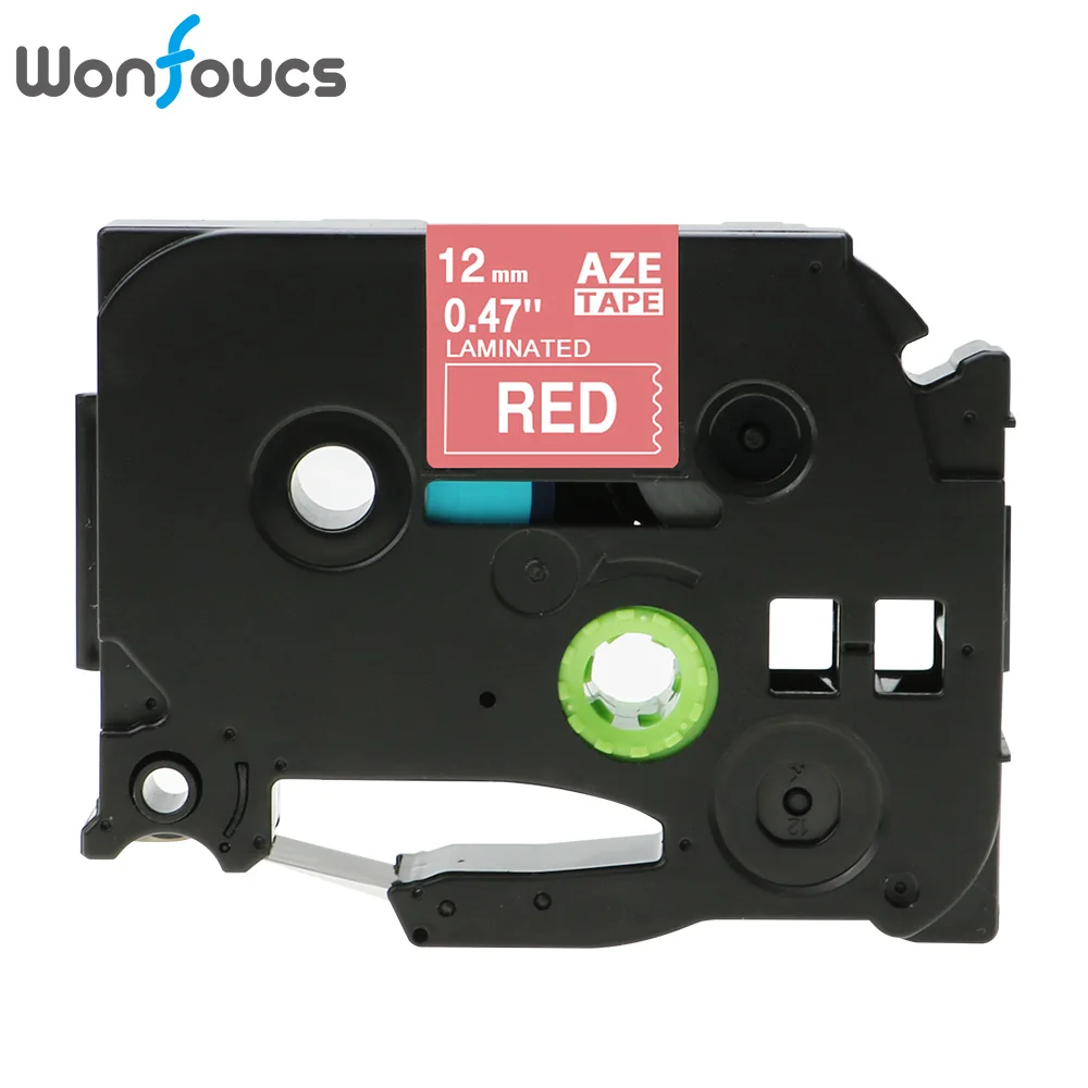 White on Red Wonfoucs совместимый TZe231 Brother tze ленты tz231 tze-231 tz131 для P-сенсорный принтер PT-D210 12 мм ленты с лейблом этикетки кассеты - Цвет: White on Red