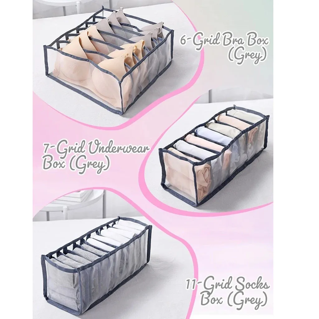 

Underwear Storage Box with Compartments Socks Bra Underpants Organizer Drawers Divider Box Storage Box Cabinet Drawer Divider