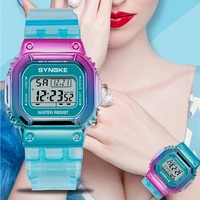 synoke unique design women digital watches fashion waterproof led unisex watch waterproof ladies electronic relogio feminino