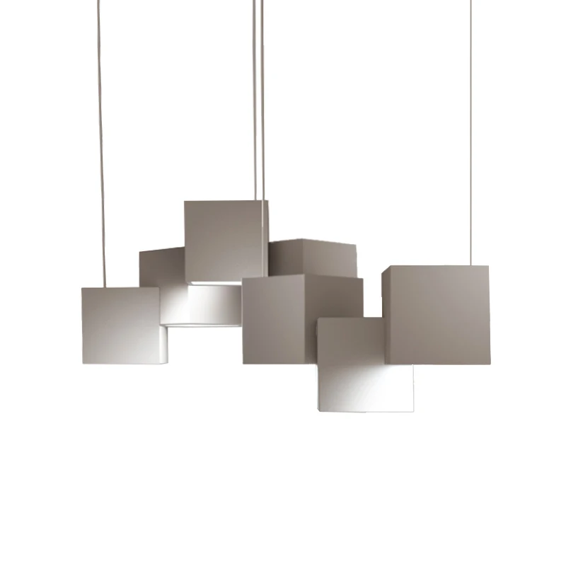Современная Минималистичная светодиодная люстра в виде Куба нордическая